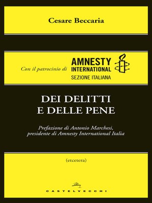 cover image of Dei delitti e delle pene